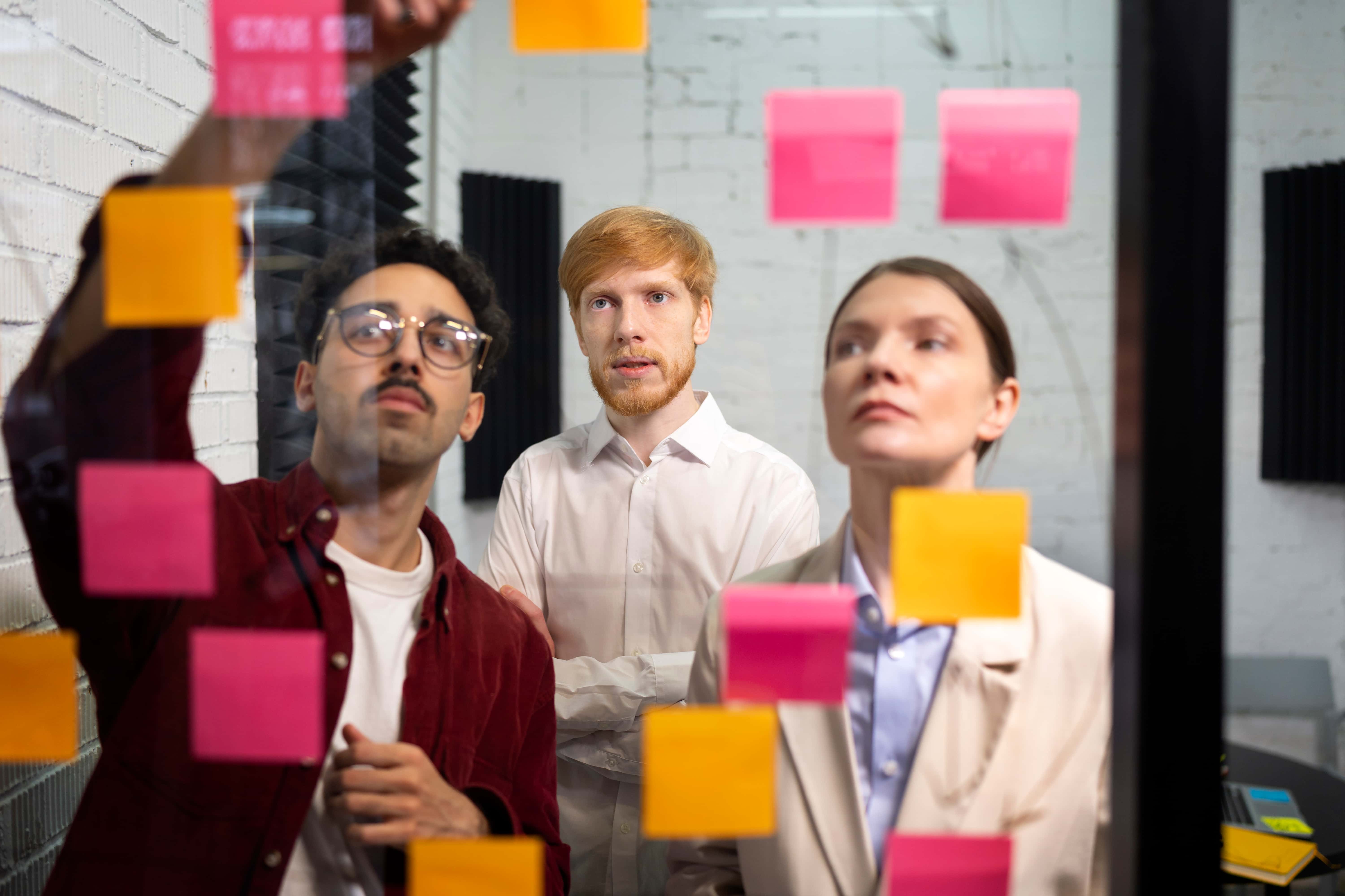 Person looking at data visualization